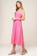 Load image into Gallery viewer, LET THE LIGHT PINK WOVEN MIDI DRESS