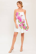 Load image into Gallery viewer, GARDEN WHISPERS PINK FLORAL WOVEN MINI DRESS