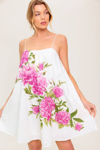 Load image into Gallery viewer, GARDEN WHISPERS PINK FLORAL WOVEN MINI DRESS