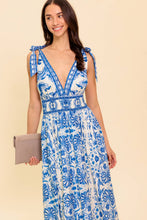 Load image into Gallery viewer, BY THE BAY BLUE WOVEN MAXI DRESS