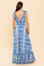 Load image into Gallery viewer, BY THE BAY BLUE WOVEN MAXI DRESS
