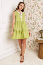 Load image into Gallery viewer, DREAMS AHEAD WOVEN COLOR BLOCKED MINI DRESS