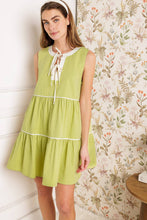 Load image into Gallery viewer, DREAMS AHEAD WOVEN COLOR BLOCKED MINI DRESS