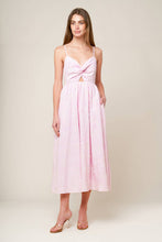 Load image into Gallery viewer, ALONG THE SHORE PINK WOVEN MIDI DRESS