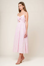 Load image into Gallery viewer, ALONG THE SHORE PINK WOVEN MIDI DRESS