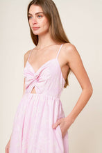 Load image into Gallery viewer, ALONG THE SHORE PINK WOVEN MIDI DRESS