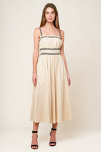 Load image into Gallery viewer, TERRIFIC TIMING CREAM WOVEN MIDI DRESS