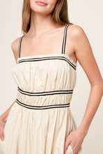 Load image into Gallery viewer, TERRIFIC TIMING CREAM WOVEN MIDI DRESS