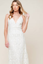 Load image into Gallery viewer, LOVING MENTALITY WHITE WOVEN LACE MIDI DRESS