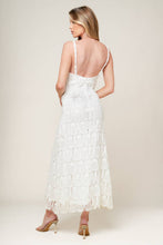 Load image into Gallery viewer, LOVING MENTALITY WHITE WOVEN LACE MIDI DRESS
