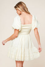 Load image into Gallery viewer, LOLA GRASS CREAM WOVEN MINI DRESS