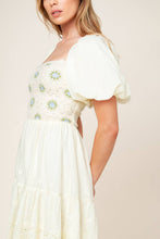 Load image into Gallery viewer, LOLA GRASS CREAM WOVEN MINI DRESS