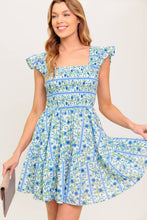 Load image into Gallery viewer, FAIRFAX GERANIUM WOVEN MINI DRESS