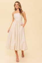 Load image into Gallery viewer, REGAL CUTIE CREAM WOVEN MIDI DRESS