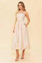 Load image into Gallery viewer, REGAL CUTIE CREAM WOVEN MIDI DRESS