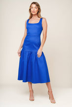 Load image into Gallery viewer, PLEASANT DREAMS BLUE WOVEN MIDI DRESS