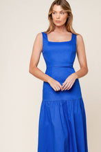 Load image into Gallery viewer, PLEASANT DREAMS BLUE WOVEN MIDI DRESS