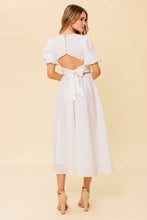 Load image into Gallery viewer, SLEEK DEDICATION IVORY WOVEN MDI DRESS