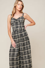 Load image into Gallery viewer, SAND DUNE WOVEN PLAID JUMPSUIT