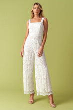 Load image into Gallery viewer, IT'S ALL BEEN DONE WOVEN LACE JUMPSUIT