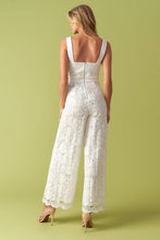 Load image into Gallery viewer, IT'S ALL BEEN DONE WOVEN LACE JUMPSUIT