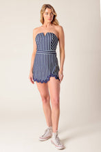 Load image into Gallery viewer, YOUNG AT HEART WOVEN SKORT ROMPER