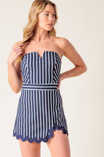 Load image into Gallery viewer, YOUNG AT HEART WOVEN SKORT ROMPER
