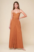 Load image into Gallery viewer, ELEVATED ICON BROWN WOVEN JUMPSUIT