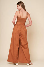 Load image into Gallery viewer, ELEVATED ICON BROWN WOVEN JUMPSUIT