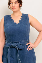 Load image into Gallery viewer, WHERE THE NIGHT MEDIUM INDIGO DENIM JUMPSUIT