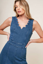Load image into Gallery viewer, WHERE THE NIGHT MEDIUM INDIGO DENIM JUMPSUIT
