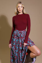Load image into Gallery viewer, DREAM AVENUE SWEATER TOP AND WOVEN MIDI DRESS