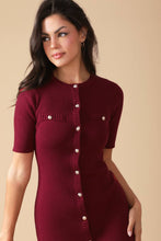 Load image into Gallery viewer, URBAN ELEGANCE SWEATER MIDI DRESS
