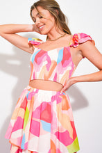Load image into Gallery viewer, ABSOLUTE EDGE PINK WOVEN TOP AND SKIRT