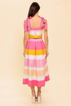 Load image into Gallery viewer, THE SPACE BETWEEN PINK WOVEN TOP AND SKIRT SET