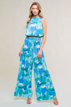 Load image into Gallery viewer, MARITIME MUSE WOVEN PLISSE TOP AND PANT SET