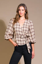 Load image into Gallery viewer, WHAT YOU NEED WOVEN PLAID TOP