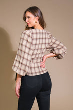 Load image into Gallery viewer, WHAT YOU NEED WOVEN PLAID TOP