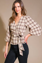 Load image into Gallery viewer, WHAT YOU NEED WOVEN PLAID TOP
