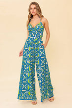 Load image into Gallery viewer, STUN LIKE ME NAVY WOVEN TOP AND PANT SET