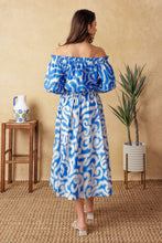Load image into Gallery viewer, SUNSET SASHAY BLUE TOP AND SKIRT SET