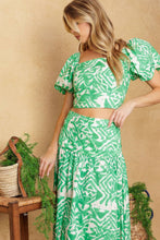Load image into Gallery viewer, DESTINED FOR MORE WOVEN TOP AND SKIRT SET