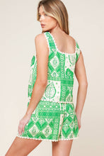 Load image into Gallery viewer, LANE SECRET GARDEN WOVEN TOP AND SHORTS SET