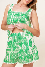 Load image into Gallery viewer, LANE SECRET GARDEN WOVEN TOP AND SHORTS SET
