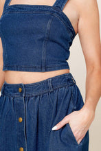 Load image into Gallery viewer, SIMPLY THE VIBE DENIM TOP AND SKIRT SET