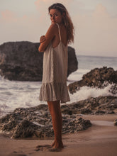 Load image into Gallery viewer, Liv Mini Ruffle Dress - Black Stripes