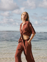 Load image into Gallery viewer, Lucid Flow Tie Pants - Burgundy