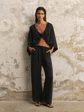 Load image into Gallery viewer, Lucid Flow Tie Pants - Black