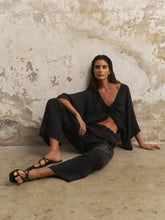 Load image into Gallery viewer, Lucid Flow Tie Pants - Black