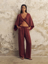 Load image into Gallery viewer, Lucid Flow Tie Pants - Burgundy
